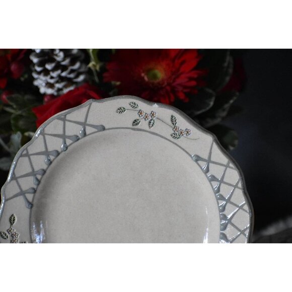 MPM Mick Morgan‎ Studio Pottery salad plates Glazed Stoneware Tan purple - Picture 9 of 9